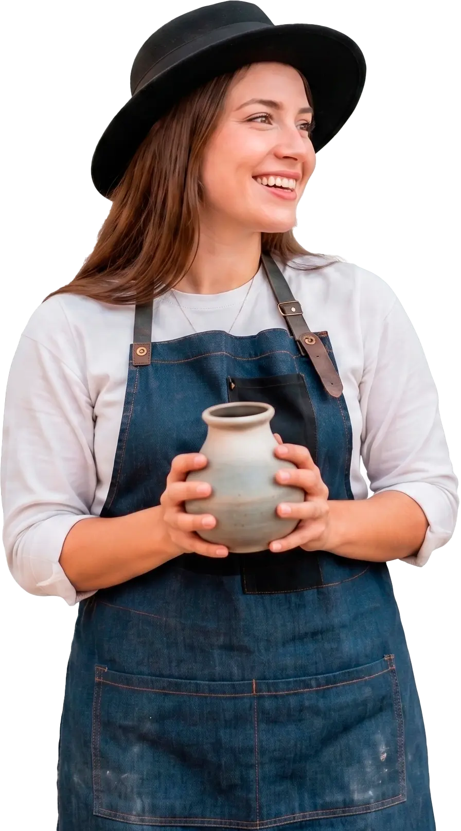 Emprendedora local sonriendo